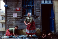 Washing rug. Istanbul, Turkey 1979